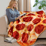 Soft Warm Flannel Pizza Blanket