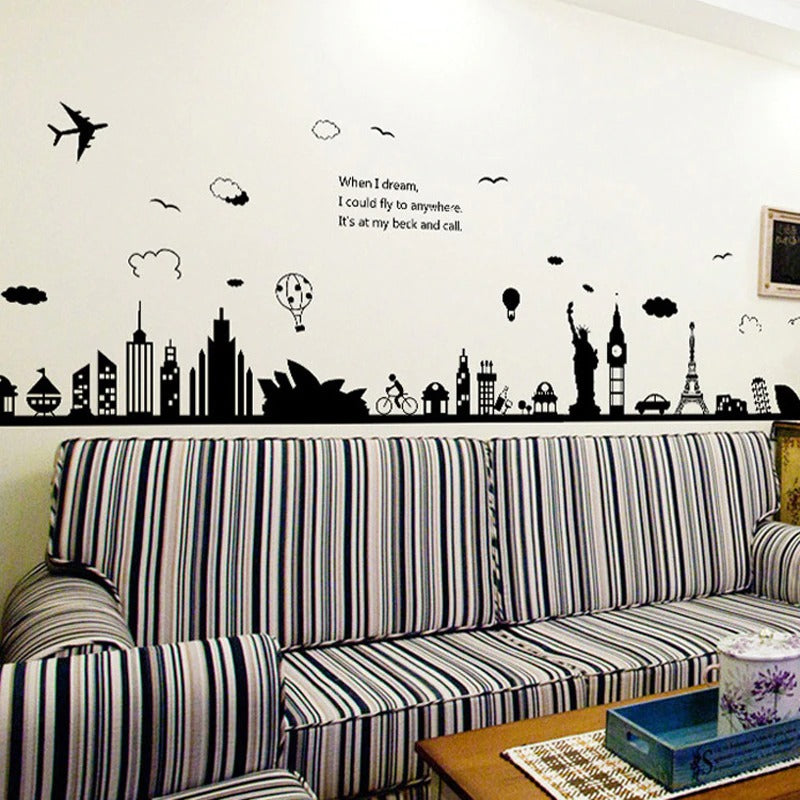 Modern City Landscape Wall Decal