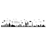 Modern City Landscape Wall Decal