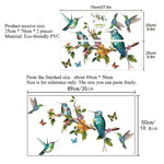 Colorful Hummingbirds Wall Decal