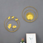 Golden Metal Ring Wall Ornament