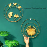 Golden Metal Ring Wall Ornament