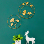 Golden Metal Ring Wall Ornament