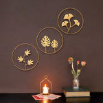 Golden Metal Ring Wall Ornament