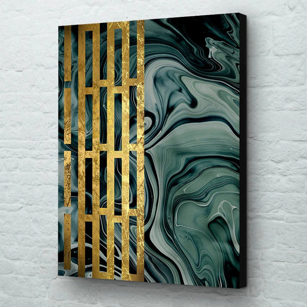 Luxurious Golden Marble Wall Canvas