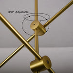 Golden Rotatable Pole Pendant Lights