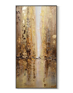 Handmade Golden Abstract Canvas