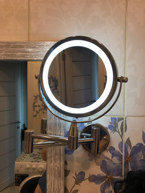 LED Double-Sided Magnifying Mirror