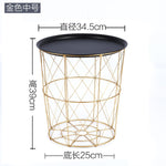 Creative Golden Coffee Table Basket
