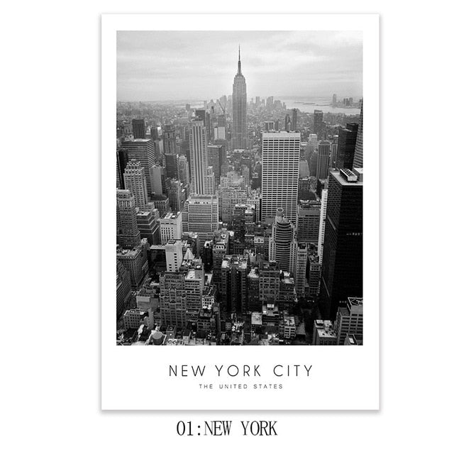Famous City Scenery Wall Art Poster