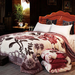 Double Layer Floral Soft and Warm Blanket