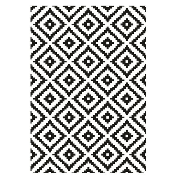 Black and White Striped Carpet