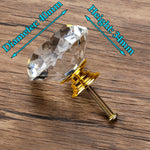 Diamond Shape Crystal Glass Knobs