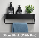 Matte Black Bathroom Storage Rack