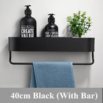 Matte Black Bathroom Storage Rack