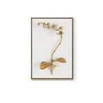 Golden Leaves and Flowers Wall Art Canvas