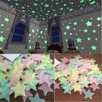 Luminous 3D Stars Stickers