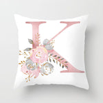 Pink Letters Decorative Cushion Cover