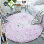 Fluffy Round Faux Carpet