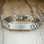 Stainless Steel Engraved Name Bracelet