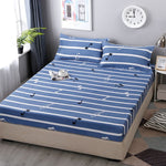 Printed Brushed Fitted Sheet Mattress Cover & Pillow Case
