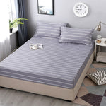 Printed Brushed Fitted Sheet Mattress Cover & Pillow Case