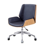 Executive Genuine Leather Bentwood Swivel Chair