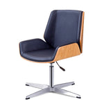 Executive Genuine Leather Bentwood Swivel Chair