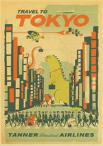 Vintage Style Tokyo Travel Posters