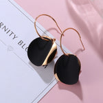 Black Acrylic Dangle Earrings