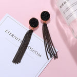Black Acrylic Dangle Earrings