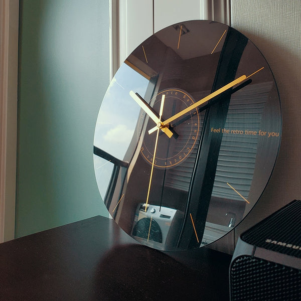 Modern Glass & Crystal Silent Wall Clock