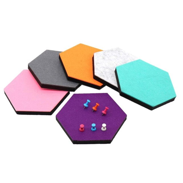 Hexagon Self Adhesive Felt Pin Board