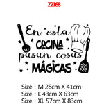 Kitchen Spanish Quote Vinyl Wall Stickers