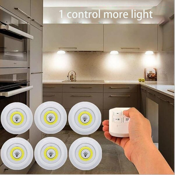 Under Cabinet Light LED Wireless Remote Control Dimmable Wardrobe Night