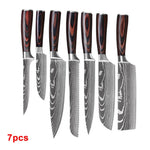 Kitchen Knives Damascus Pattern