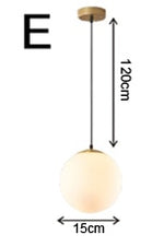 Nordic Glass Ball Gold LED Hanging Lamp