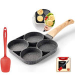 Four-Hole Frying Pot Pan Thickened Non-Stick
