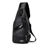 Fashionable Men's Leather Sling Crossbody Bag