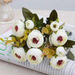 Silk Tea Bride Bouquet Roses