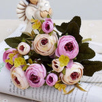 Silk Tea Bride Bouquet Roses
