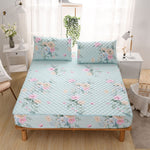 Cotton Printed Quilted Mattress Cover
