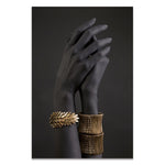 Black and Gold African Wall Canvas