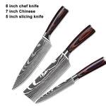 Kitchen Knives Damascus Pattern