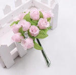 Artificial Mini Silk Rose Bouquet
