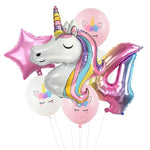 Rainbow Unicorn Party Balloons