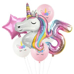 Rainbow Unicorn Party Balloons