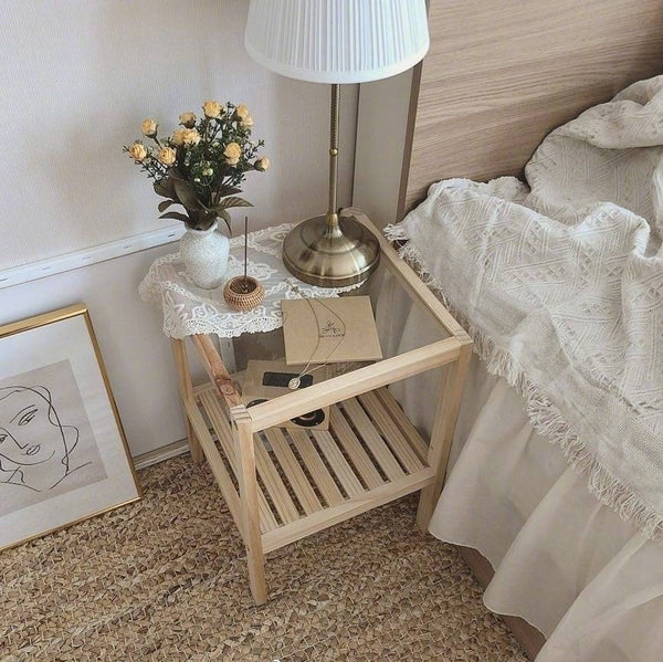 Nordic Solid Wood Bedside Table