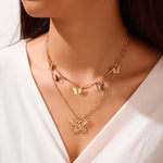 Stylish Gold and Silver Chain Necklace