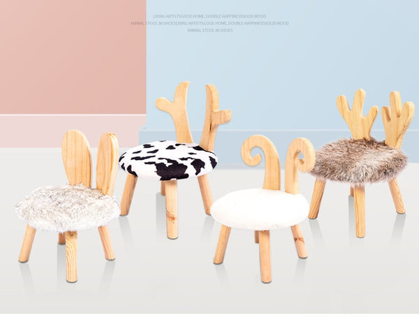 Solid Wood Animal Children's Chair